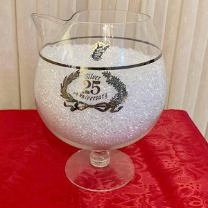 25th Silver Anniversary Brandy Glass w/Ice Lip